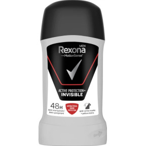 Антиперспирант-стик мужской Rexona MEN Активная защита Невидимый на черном и белом, 50 мл